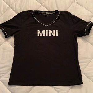 Misses Mini Cooper T-shirt black & white size L